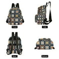 thumbnail image 4 of FORMRS Mini Backpack Purse for Women Quilted Travel Daypack Casual Shoulder Bag, Square Harmony, 4 of 7