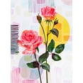 thumbnail image 2 of Bolokofsky, Ronald 15x18 Black Ornate Wood Framed with Double Matting Museum Art Print Titled - Pink Roses 83, 2 of 4