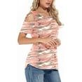 thumbnail image 4 of ANYJOIN Womens Summer T Shirts Strappy Short Sleeve Tunic Tops Strappy Cold Shoulder Blouse, 4 of 6