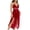 Wine, variant on Women's Deep V-Neck Nightgown Backless Cutout Slit Sheer Mesh Nightdress Camisole Slip Dresses Sleeveless Sleepwear