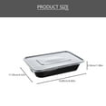 thumbnail image 2 of WORGEOUS 50pcs para ir a cajas desechables cajas de bento cajas de envoltura de alimentos cajas de arroz contenedores de alimentos, 2 of 7