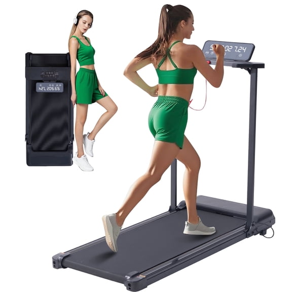 Walking Pad with Handle,400lbs Weight Capacity Treadmill for Home,3.5HP Portable Folding Running Machine with LED Display for Exercise,0.6-10mph