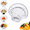 1, variant on Lethargic Glass Shell Dumpling Tray, 8.66 x 7.87 x 1.18 in Clear Glass Serving Dish with Built-In Dip Bowl for Snacks and Appetizers