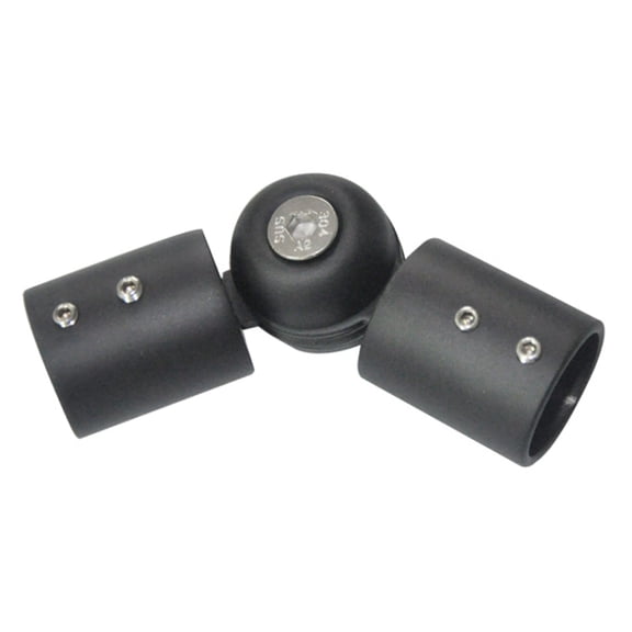 BE-TOOL 2Pcs 19mm Black Stainless Steel Round Pipe Connector for Home Shower Rooms Bathrooms Offices Accessories