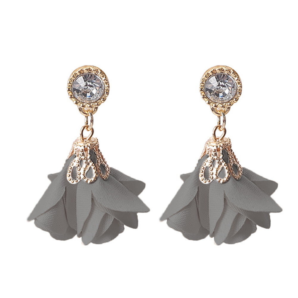 Fashion Women Colorful Crystal Rhinestone Ear Stud Dangle Earrings Jewelry Gifts