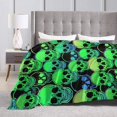 thumbnail image 4 of Halloween Skull Throw Blanket, Ultra Soft Cozy Flannel Blanket Lightweight Warm Luxury Bed Throws for Couch Sofa Chair Bed Office All Season 60x50 Inches, 4 of 6
