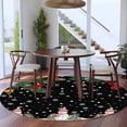thumbnail image 4 of Round Area Rugs Collection 6 Ft, Christmas Black Non-Slip Residential Carpet, Winter Snowman Xmas Pine Branch Cardinal Bird Indoor Crawling Mats Runner Rugs for Living Room/Dining Room/Bedroom, 4 of 8