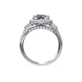 thumbnail image 3 of 1.50 T.C.W Princess Shape Natural Diamond Latest Design Solitaire with Accents Wedding Ring for Ladies Solid 14K White Gold Size 8, 3 of 8