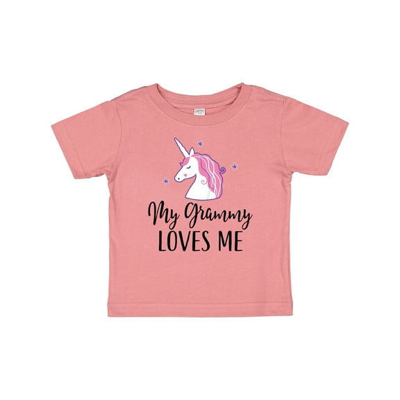 Inktastic Grammy Loves Me Unicorn Girls Girls Baby T-Shirt