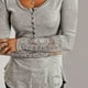 thumbnail image 1 of Farfi Moda mujer sexy de manga larga camisa de algodón Blusa de encaje Top Top Top Camiseta Casual Negro Farfi Camiseta de manga corta, 1 of 2