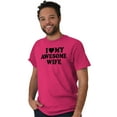 thumbnail image 4 of I Love My Awesome Wife Cute Husband Men's Graphic T Shirt Tees Brisco Brands M, 4 of 6