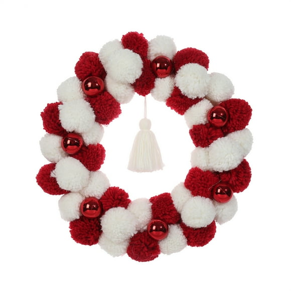 EGNMCR Christmas Garlands Christmas Wreath Decoration In Front Of The Door Christmas Figurine Mesh Hanging Decoration Wall Hanging Holiday Decoration Props door holder