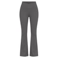 thumbnail image 4 of ThriftyPlait High Rise Flare Yoga Pants for Women Stretchy Crossover Waistband Flattering Bootcut Leggings Soft Workout Lounge Trousers for Gym, 4 of 7