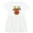 thumbnail image 3 of Inktastic Rudolph the Red Nose Reindeer Girls Toddler Dress, 3 of 5