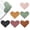Heart(6pcs), variant on Leather Heart Bookmarks - 6 Pieces Cute Book Marks Lovers Gifts | Corner Bookmark Page Markers | Bookish Reading Teachers Women| Office Home Supplies Accessories Stationary