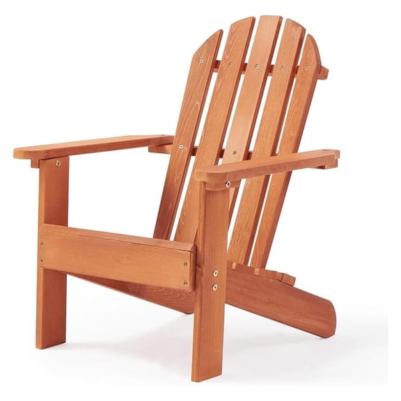 Kids Outdoor Wooden Adirondack Chair for Patio Garden Backyard Porch Pool