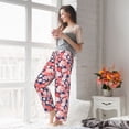 thumbnail image 6 of Picia Japanese Cherry Blossoms Womens Soft Woven Cotton Elastic Waistband Sleep Pajama Pant Lounge Sleep Pant With Pockets And Drawstring-Medium, 6 of 9