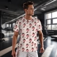 thumbnail image 3 of Wukai Dachshund Dog Heart Print Men's Short-Sleeved Mesh T-Shirt,Quick-Dry Short Sleeve Workout T-Shirt-3X-Large, 3 of 8
