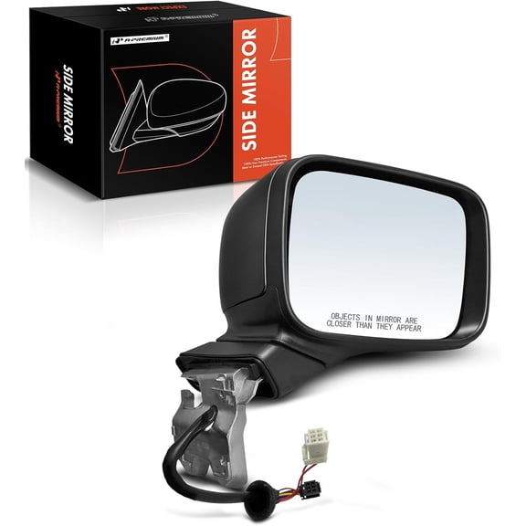 A-Premium Passenger Side Power Door Mirror - Compatible with Jeep Renegade 2015-2022 - Heated Manual Folding Black Outside Rear View Mirror w/Turn Signal - # 5VY88LXHAA