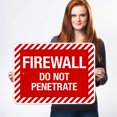 thumbnail image 2 of Firewall Do Not Penetrate Sign, Fire Safety Sign,, 2 of 8