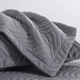 thumbnail image 5 of RUIKASI 3 Pieces Quilt Set Queen Size, Soft Microfiber Lightweight Bedspread Coverlet Bed Cover (Wave Pattern) for All Seasons, Dark Grey, 5 of 7