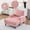 Pink, variant on 49" Chenille Fabric Butacas Para Sala Couch, Comfy Small Chair with Wide Seat, Reading Nook Chair with Side Pockets for Living Spaces Offices, Mustard yellow