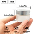 thumbnail image 5 of 6pcs Travel Empty Cosmetic Jars Frosted Glass Face Cream Jars with Inner Lid for Face Cream, 5 of 7