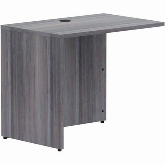 Lorell  Return Rectangular Weathered Charcoal Laminate Desking