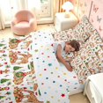 thumbnail image 5 of Manfei Festive Giraffe Animals 7-Piece King Bedding,Traditional Christmas Tree Santa Hat King Bed in a Bag,Polkadot Reversible, 5 of 6