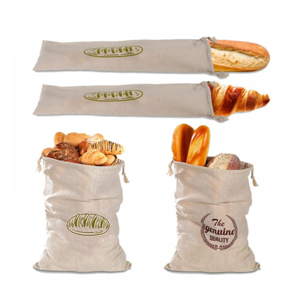 Bun Natural Baguette Storage Sack Storage Bags Food Container Linen Bread Bag 