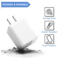 thumbnail image 4 of 6Pack USB Wall Charger,  2.4A Dual USB Port Cube Power Plug Adapter Fast Charging Block Charging Box Brick forfor iPhone , Samsung Galaxy, iPad, AirPods & More, 4 of 10