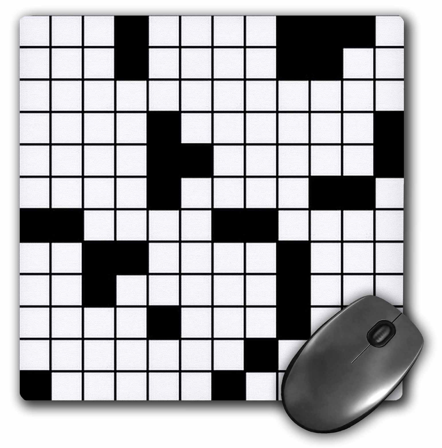 3dRose Crossword Pattern, Mouse Pad, 8 by 8 inches