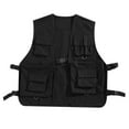 thumbnail image 2 of Chaleco Utilitario Con Hebilla Frontal, Chaleco Cargo Para Hombres, Mujeres, Adultos, Actividades Al Aire Libre, 2XL, Negro, 2 of 8