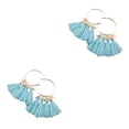thumbnail image 3 of Pendientes de araña Sonducket Estilo bohemio vintage Tribal con borla color lago azul, 3 of 6