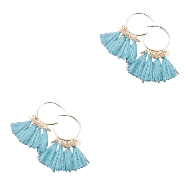 Sonducket Pendientes de araña Moda Bohemia Étnica Abanico Borla Oreja Cuelga Aro Pendiente Día de San Valentín Niñas Accesorios de boda Type10 NO10 Sonducket CBP455357