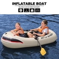 thumbnail image 3 of 2-Person Inflatable Boat Set, PVC Float Fishing Boat with 49" Aluminum Oars and Air Pump,210lbs Capacity, 3 of 8