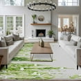 thumbnail image 3 of Area Rug for Living Room, Sage Green Non-Slip Indoor Large Carpet for Bedroom/Dining Room, Summer Botanical Leaves Watercolor Washable Low-Profile Rectangle Floor Runner Rugs - 5 x 7 Ft, 3 of 8