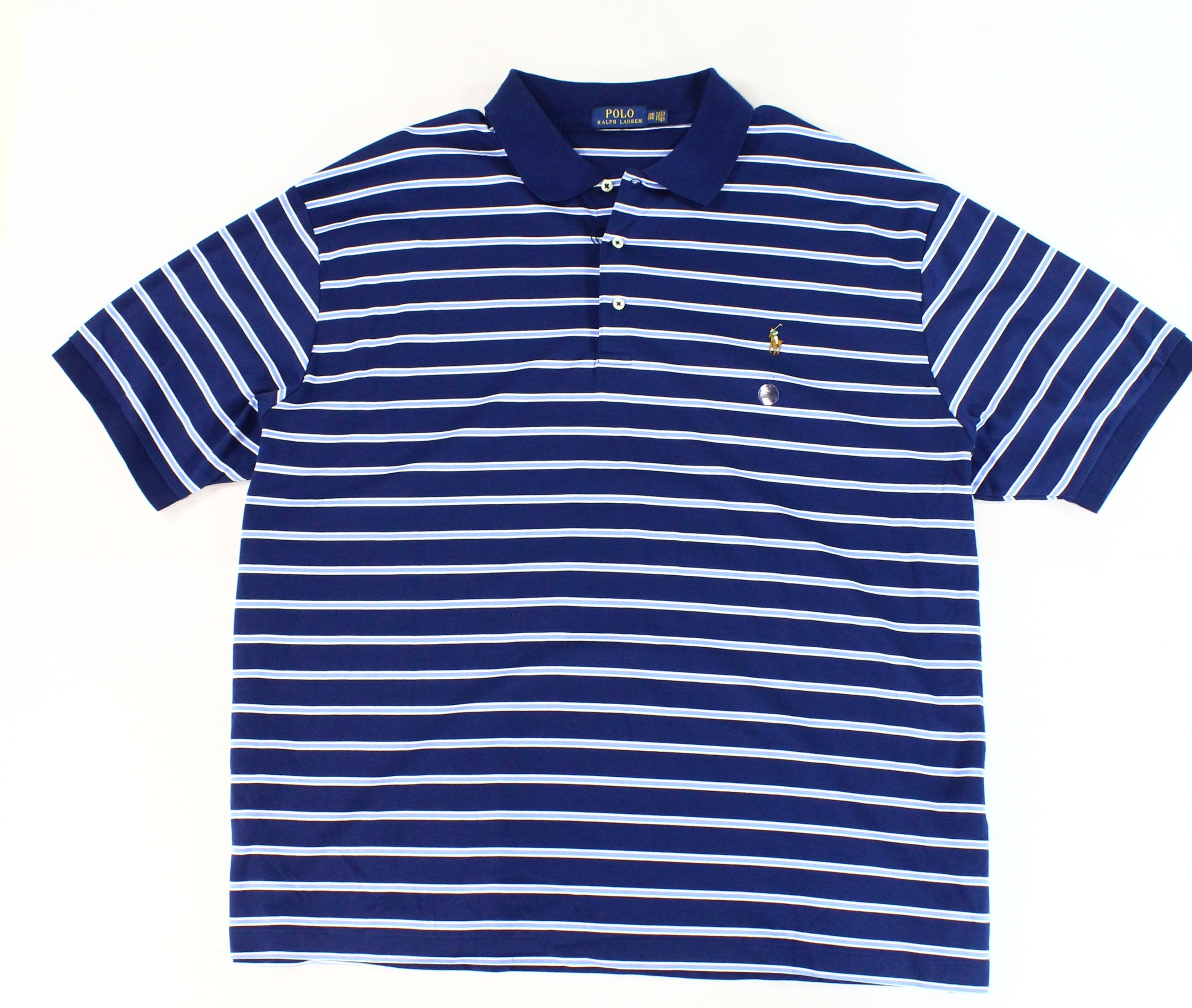 Polo Ralph Lauren - Mens Shirt Navy Polo Striped Cotton 3XB - Walmart.com - Walmart.com