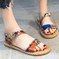 thumbnail image 6 of Anuirheih Women's Fashion Casual Flat Crystal Beach Comfortable Buckle Strap Sandals Shoes Sandals Women (Multicolor), 6 of 9
