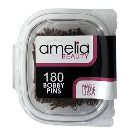 180 Count Bobby Pins in a Clamshell - Brown