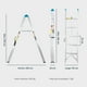 thumbnail image 5 of Escalera Plegable De Aluminio 5 Escalones Fold A Step Soporta 150Kg Voltio gris, 5 of 8