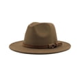 thumbnail image 1 of QualitChoice Woman Fedoras Hat Cap Female Comfortable Breathable Solid Color Winter Caps Khaki 58-61cm, 1 of 6
