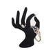 thumbnail image 1 of Organizador de anillos y joyas con modelo de mano, expositor de pulseras, collares y anillos de terciopelo. Terciopelo negro, 1 of 9