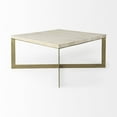 thumbnail image 4 of HomeRoots 393162 34 in. Light Brown Wood & Metal Coffee Table, 4 of 5