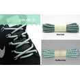 thumbnail image 3 of Santimon 2 Pairs Fashion Reflective Shoelace for Canvas Sneakers/ Boots/ Sport Shoes 63" Light Green, 3 of 7
