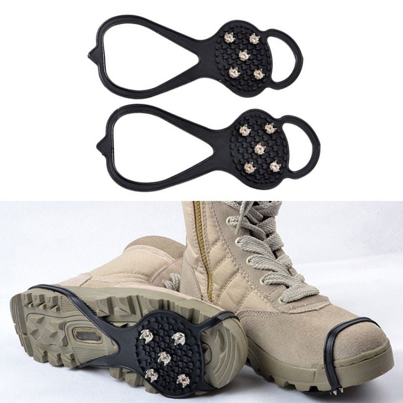 Kids Anti Slip Ice Snow Shoes Grip Boots Chain 11-teeth Point Crampons Grippers 