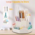 thumbnail image 5 of ZIVACATE 360° Rotating Pen Pencil Holder for Desk Organizers Spinning Pencil Holder for Office,Beige, 5 of 7