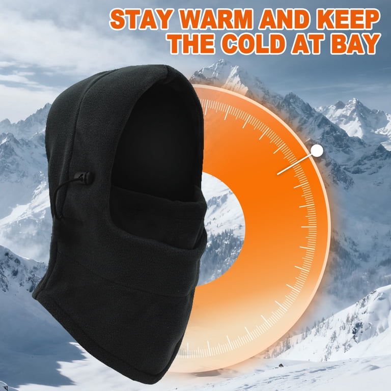 Balaclava for Men, Pack Fleece Winter Face Cover, Adjustable 