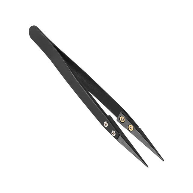 Brucelle Tête Interchangeable en Céramique Chaleur en Acier Inoxydable en Céramique Pointe Pointue Brucelle Résistant À La Chaleur Anti-Acide Anti-Statique