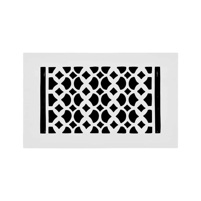 Floor Vent Cover / Register VR100, 5”x9” with Damper – Outer 7”x11”, Beveled Edge, 5mm Thick Handcrafted Cast Aluminum, Powder Coated, Tudor Mushroom Design for Floors, Walls & Ceilings